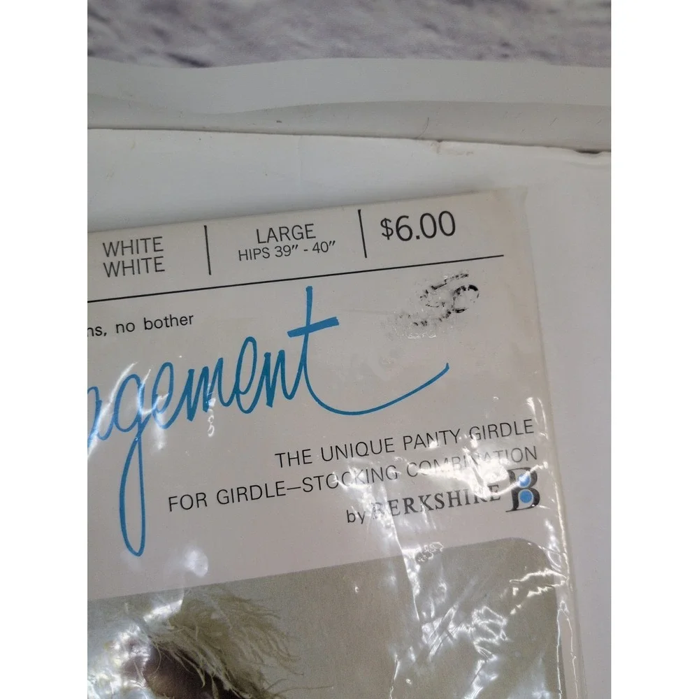 VNTG SEALED NEW😍Berkshire Engagement Panty Girdle Stocking Combination L White